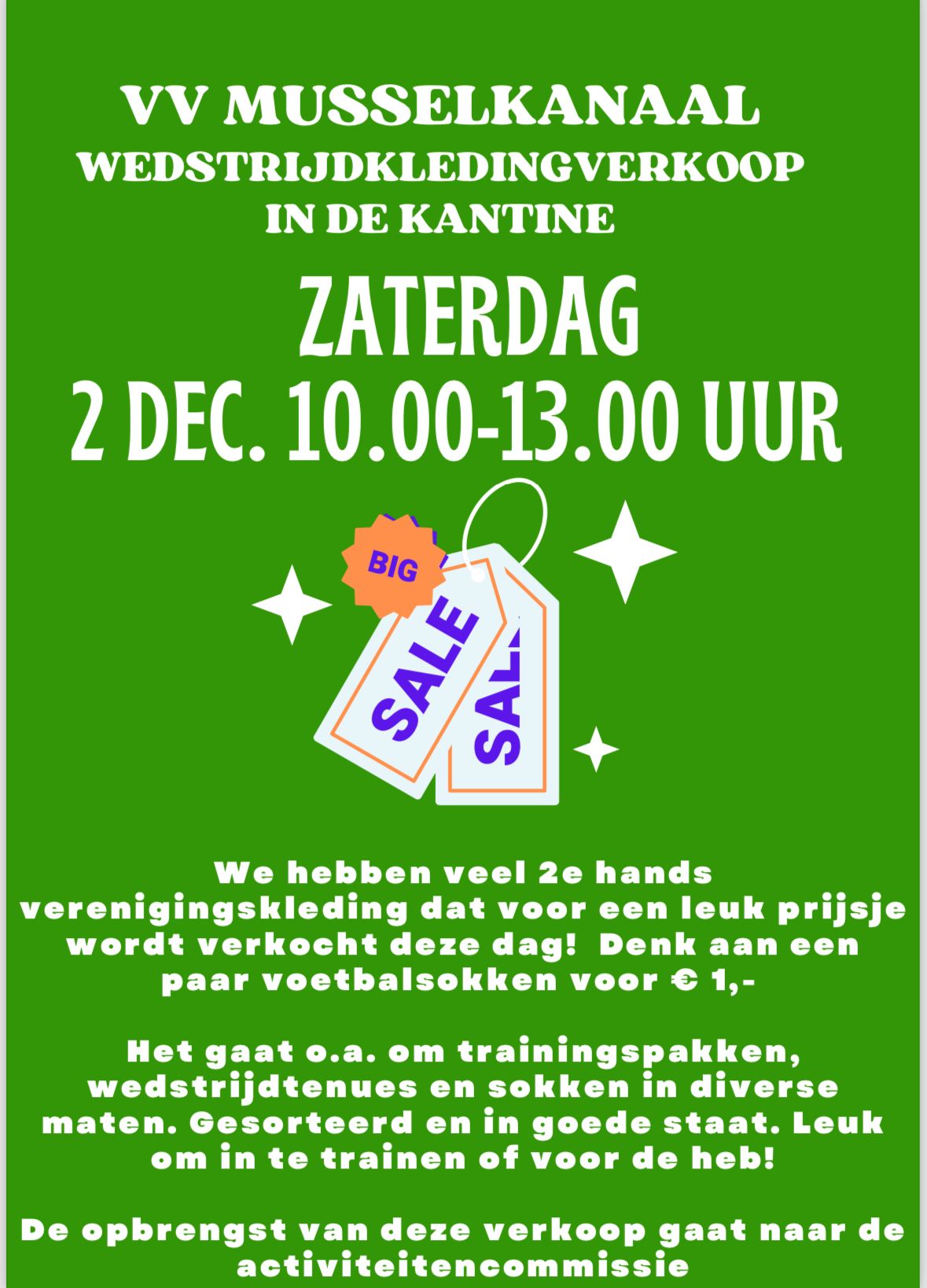 Wedstrijdkledingverkoop