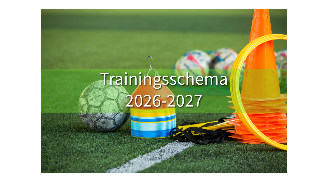 Trainingsschema 2026-2027 staat online